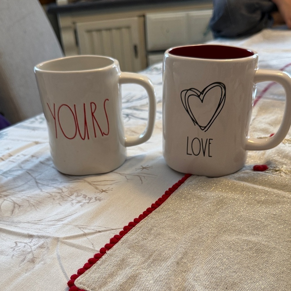 Love and Yours Mug Rae Dunn bundle set - Valentine's Day - Picture 2 of 3